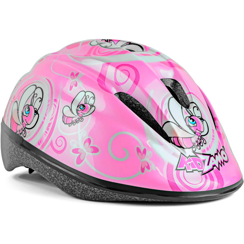 Capacete Bicicleta Infantil Kidzamo Cor Rosa Para Meninas 4 à 8 anos 48-52cm